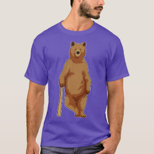 Camiseta Oso de béisbol con bate de béisbol