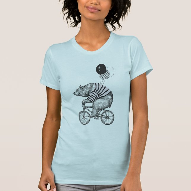 Camiseta Oso de bicicleta con globo (Anverso)