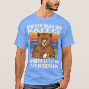 Camiseta Oso de café dice que le gusta el café y 3 personas