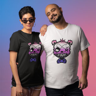 Camiseta Oso de color de la bandera del orgullo genderfluid