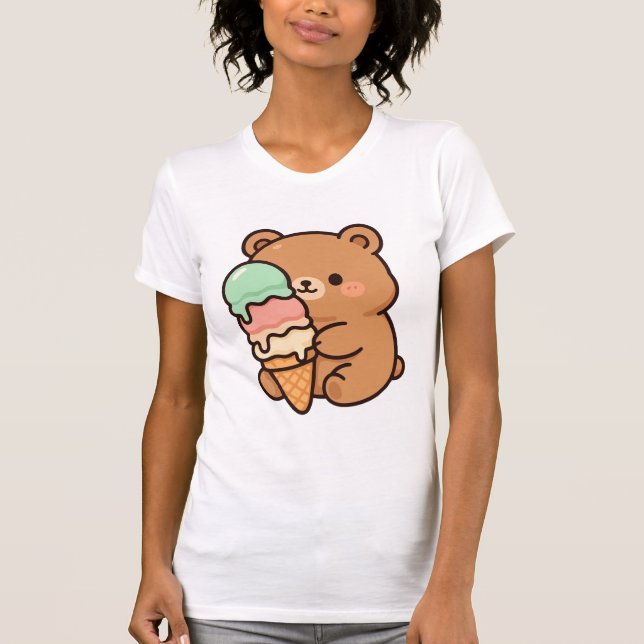 Camiseta Oso de crema de hielo (Anverso)