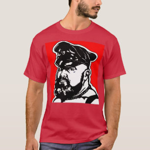 Camiseta Oso de cuero en rojo clásico TShirt
