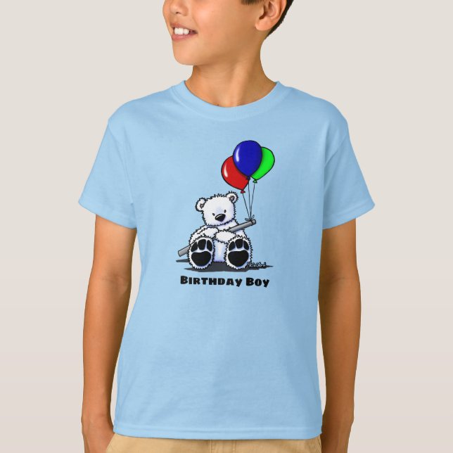 Camiseta Oso de cumpleaños de KiniArt (Anverso)
