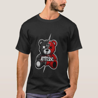 Camiseta Oso de división de actitud | Gráfico de Teddy X-Oj