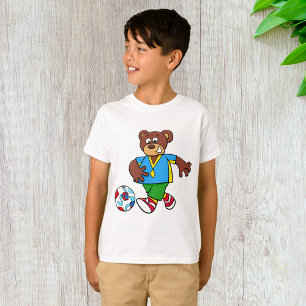 Camiseta Oso de fútbol jugando al fútbol en equipo deportiv