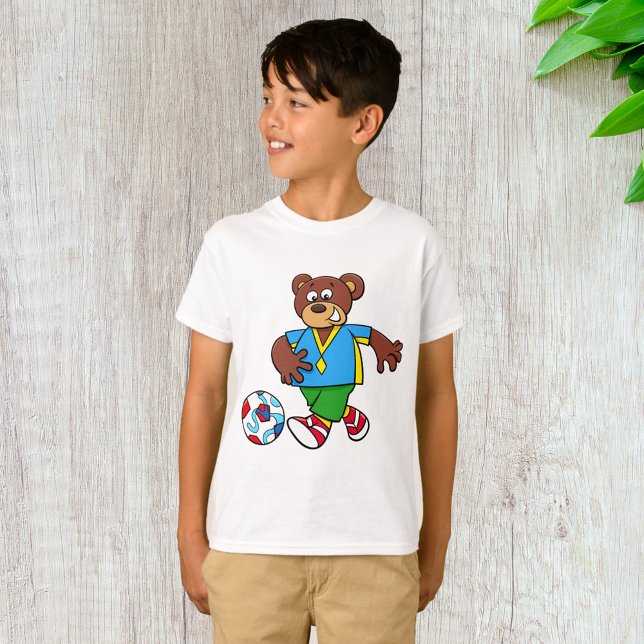 Camiseta Oso de fútbol jugando al fútbol en equipo deportiv (Subido por el creador)