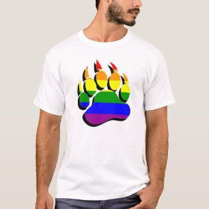 Camiseta Oso de garra con bandera arcoíris y sombra genial