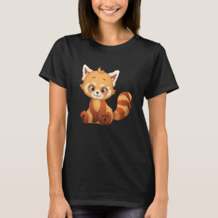 Camiseta Oso de gato panda occidental pequeño panda himalay