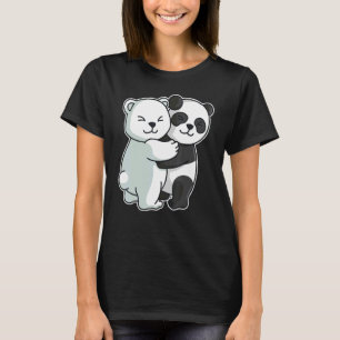 Camiseta Oso De Hielo Panda Cute Oso Polar Abraza Animales 