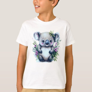 Camiseta Oso de Koala Adorable en un campo de flores