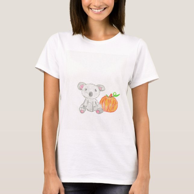 Camiseta Oso de Koala con calabaza (Anverso)