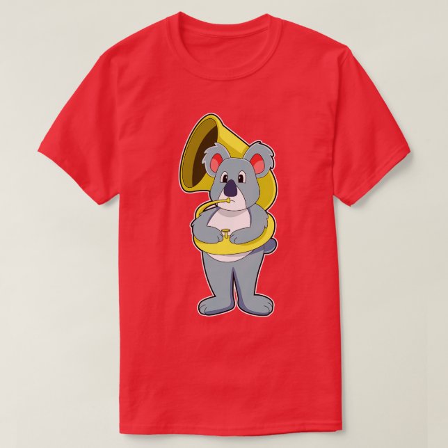 Camiseta Oso de Koala en Música con saxofón (Diseño del anverso)