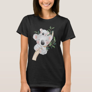 Camiseta Oso de Koala y acuarela realista para el bebé
