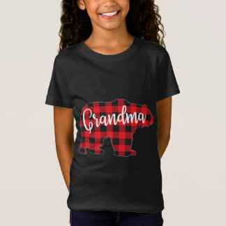 Camiseta Oso de la abuela roja vestido a juego con la famil