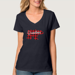 Camiseta Oso de la abuela roja vestido a juego con la famil