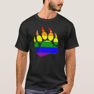 Camiseta Oso de la bandera del arcoíris del orgullo del oso