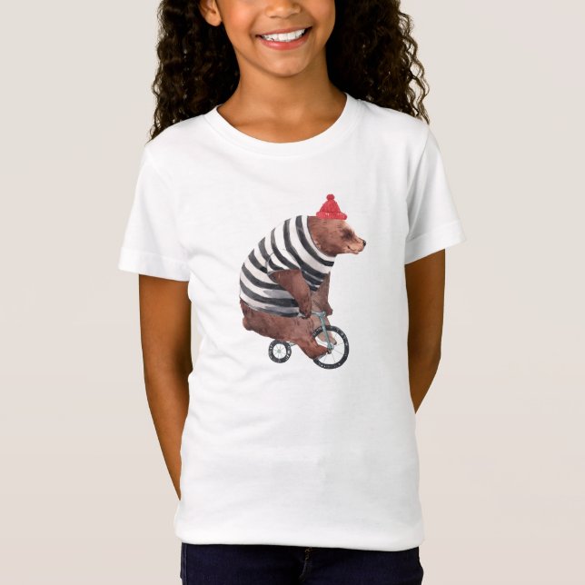 Camiseta Oso de la diversión de la bicicleta (Anverso)