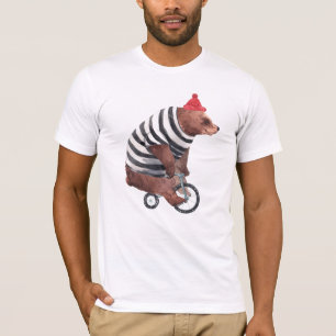 Camiseta Oso de la diversión de la bicicleta