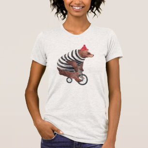 Camiseta Oso de la diversión de la bicicleta