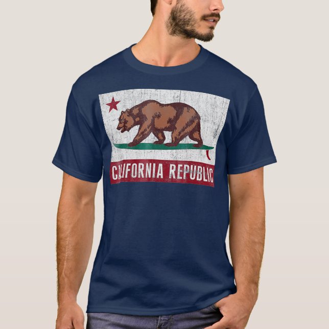Camiseta Oso de la República de California en la bandera de (Anverso)