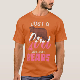Camiseta Oso de las Chicas del oso marrón amante de los ani