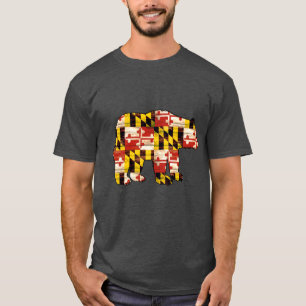 Camiseta Oso de madera de la bandera de Maryland