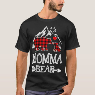 Camiseta Oso de mamá, oso de búfalo rojo tocó oso de abuela