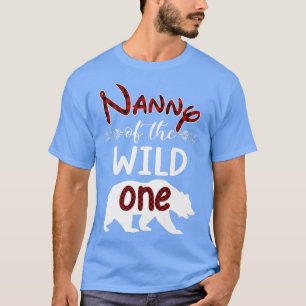 Camiseta Oso De Nana De La Salvaje Uno Rojo Tapado Gracioso