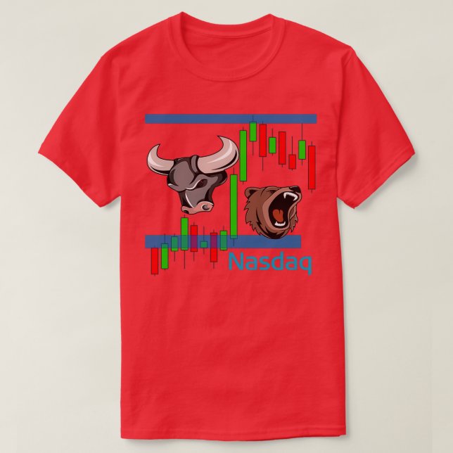 Camiseta Oso de negociación de futuros vs Bull Emini Nasdaq (Diseño del anverso)