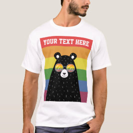 Camiseta Oso De Orgullo Gay Con Gafas De Arcoiris Personali