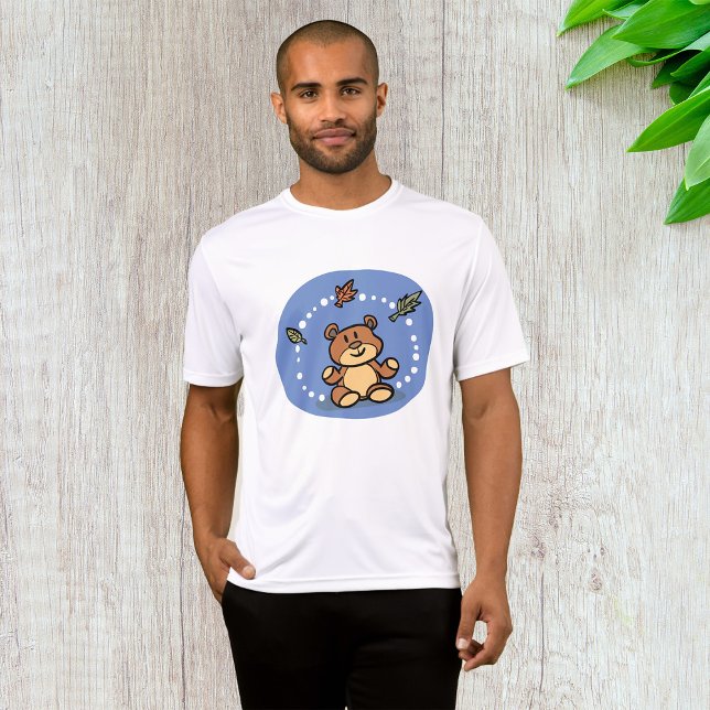 Camiseta Oso de otoño con hojas caídas (Subido por el creador)