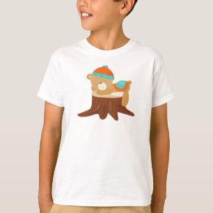 Camiseta Oso De Otoño, Oso Durmiente, Oso Cubierto, Tapón D