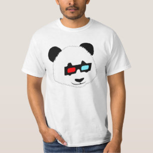 Camiseta Oso de panda con los vidrios 3D