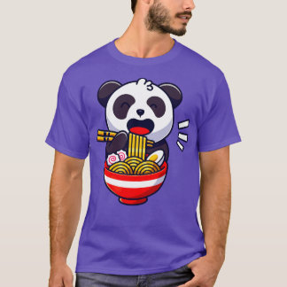 Camiseta Oso De Panda Cute Come Sopa De Fideos De Ramen