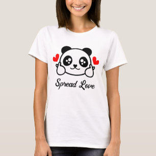 Camiseta Oso De Panda Cute "Spread Love"