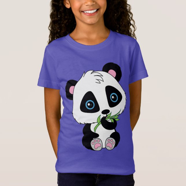 Camiseta Oso de panda de bambú de la consumición linda (Anverso)