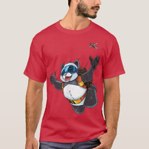 Camiseta Oso De Panda De Buceo Con Cielo - Búsqueda Adrenal