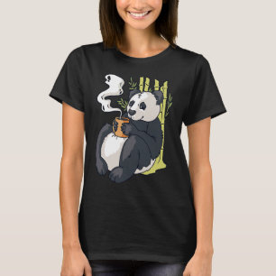 Camiseta Oso de Panda lindo con café caliente Sarcasm Funny