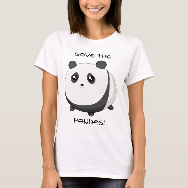 Camiseta Oso de panda rechoncho lindo de Kawaii (Anverso)