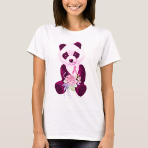 Camiseta Oso de panda rosado de la cinta