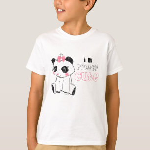 Camiseta Oso de panda rosado lindo del arco