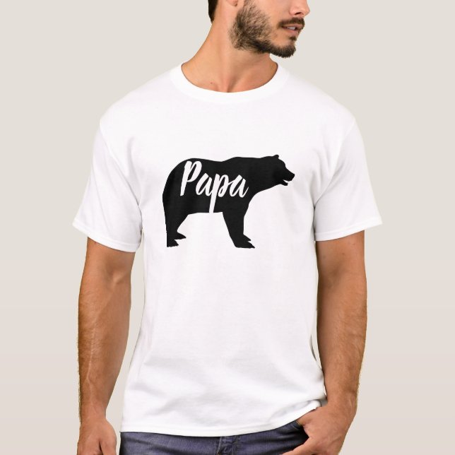 Camiseta oso de papa de animales de bosque rústico (Anverso)