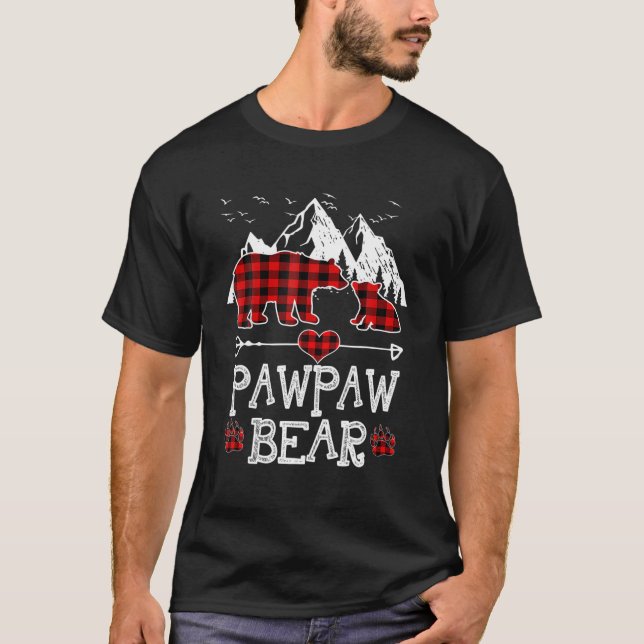 Camiseta Oso De Pawpaw , Oso De Pawpaw De Búfalo Rojo Pajam (Anverso)