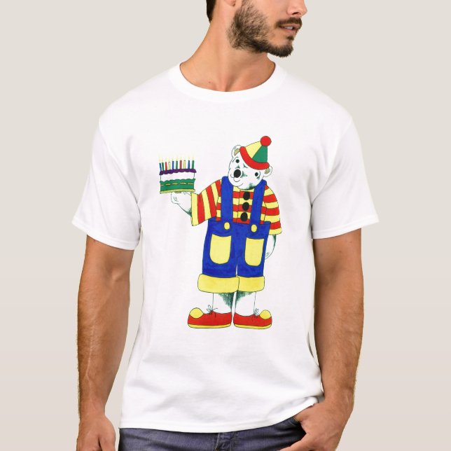 Camiseta Oso de payaso de cumpleaños (Anverso)