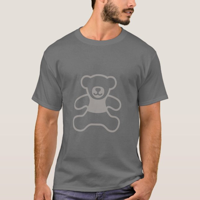 Camiseta Oso de peluche absoluto - simple gris claro (Anverso)