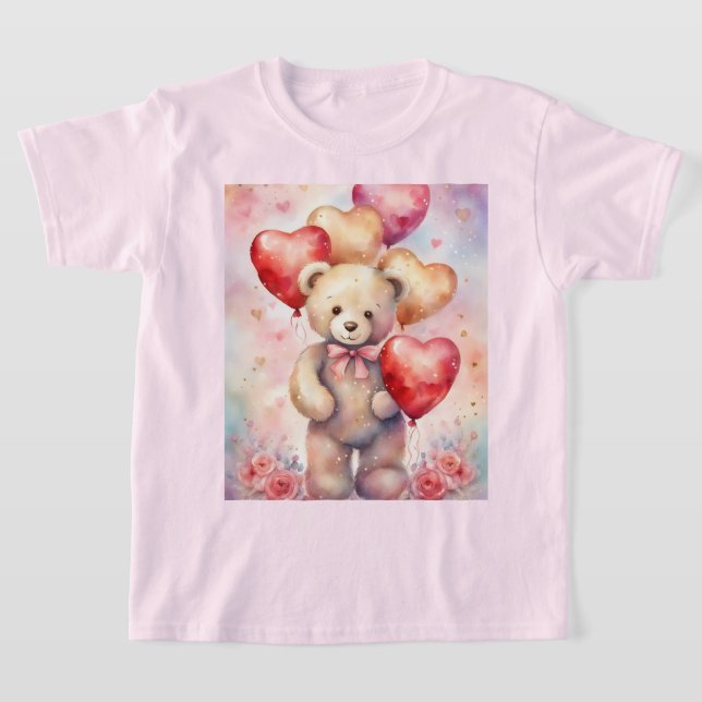 Camiseta Oso de peluche con Chica de globos de cumpleaños (Distribución)