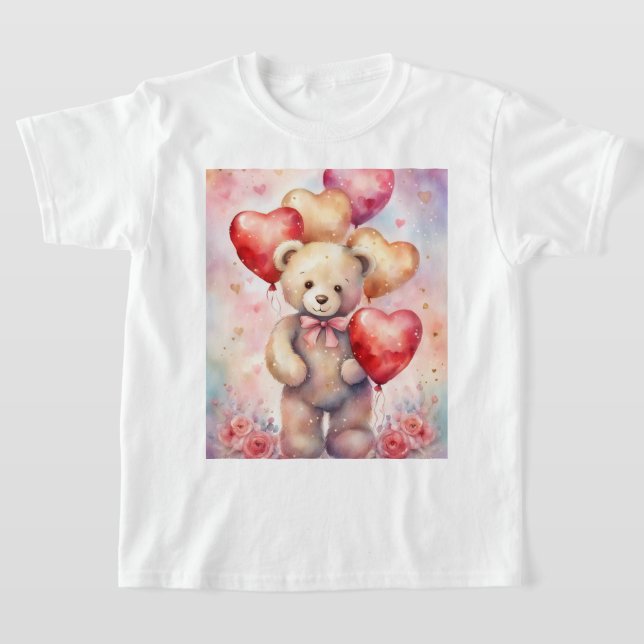 Camiseta Oso de peluche con Chica de globos de cumpleaños (Distribución)