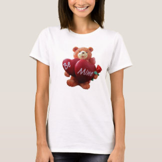 Camiseta Oso de peluche con dos corazones y un color de