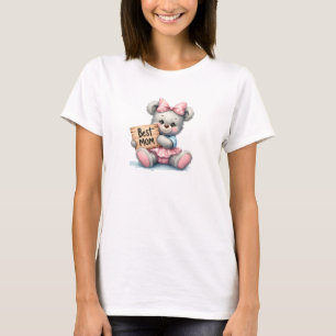 Camiseta Oso de peluche con el cartel de Mejor Mamá