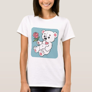 Camiseta Oso de peluche con el rosa